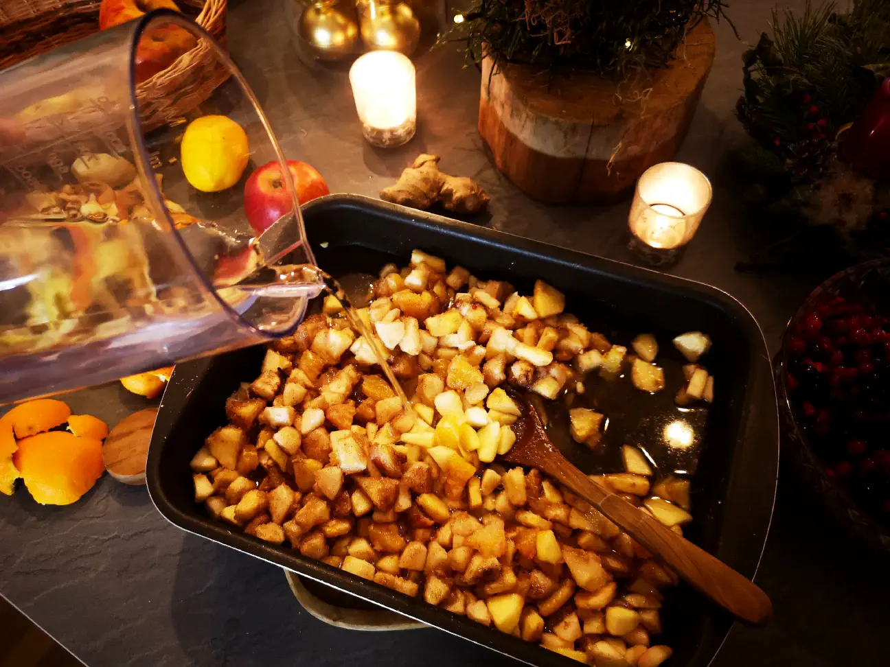 Priprava pečenega čaja.