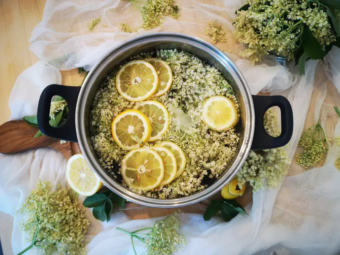 Recept za šabeso in bezgov sirup lahko najdete na tej strani v rubriki blog.